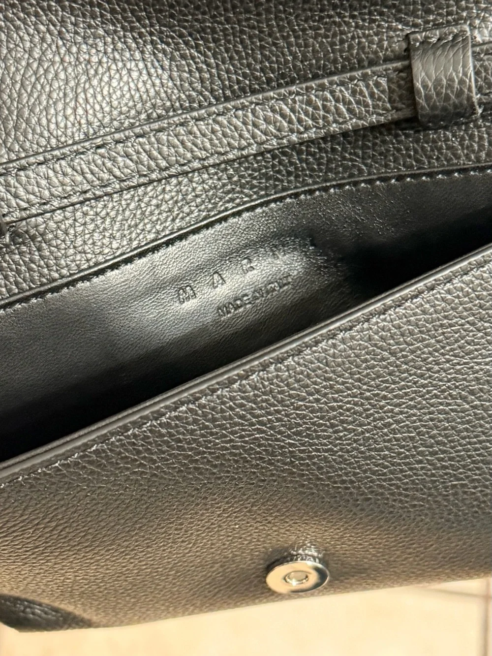 Marni Black Pebbled Leather Messenger Bag